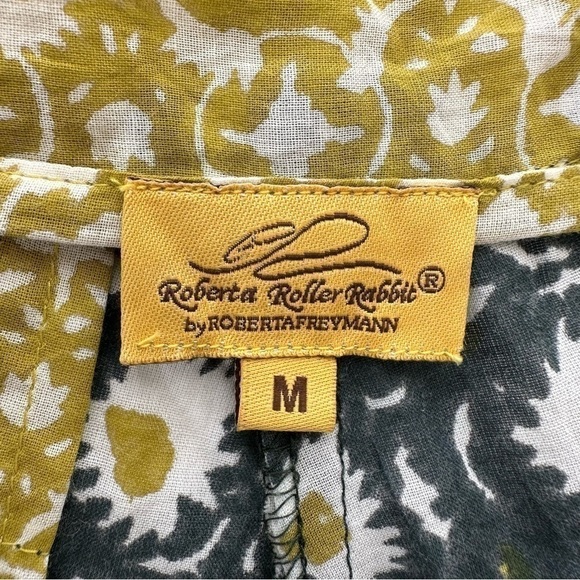 Roberta Roller Rabbit Green and Yellow Straight Leg Pants - Picture 14 of 16